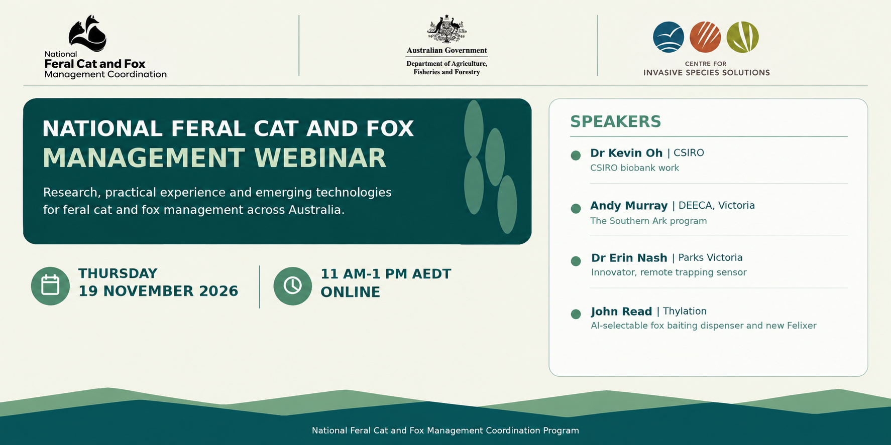 Featured image for “National Feral Cat and Fox Management Webinar”